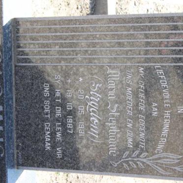 ERASMUS Maria Stephanie nee STRYDOM 1931-1987