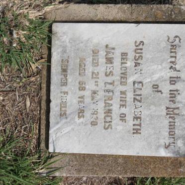 FRANCIS Susan Elizabeth -1930