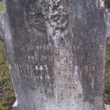 FOURIE Nicolaas J.C. 1923-1925