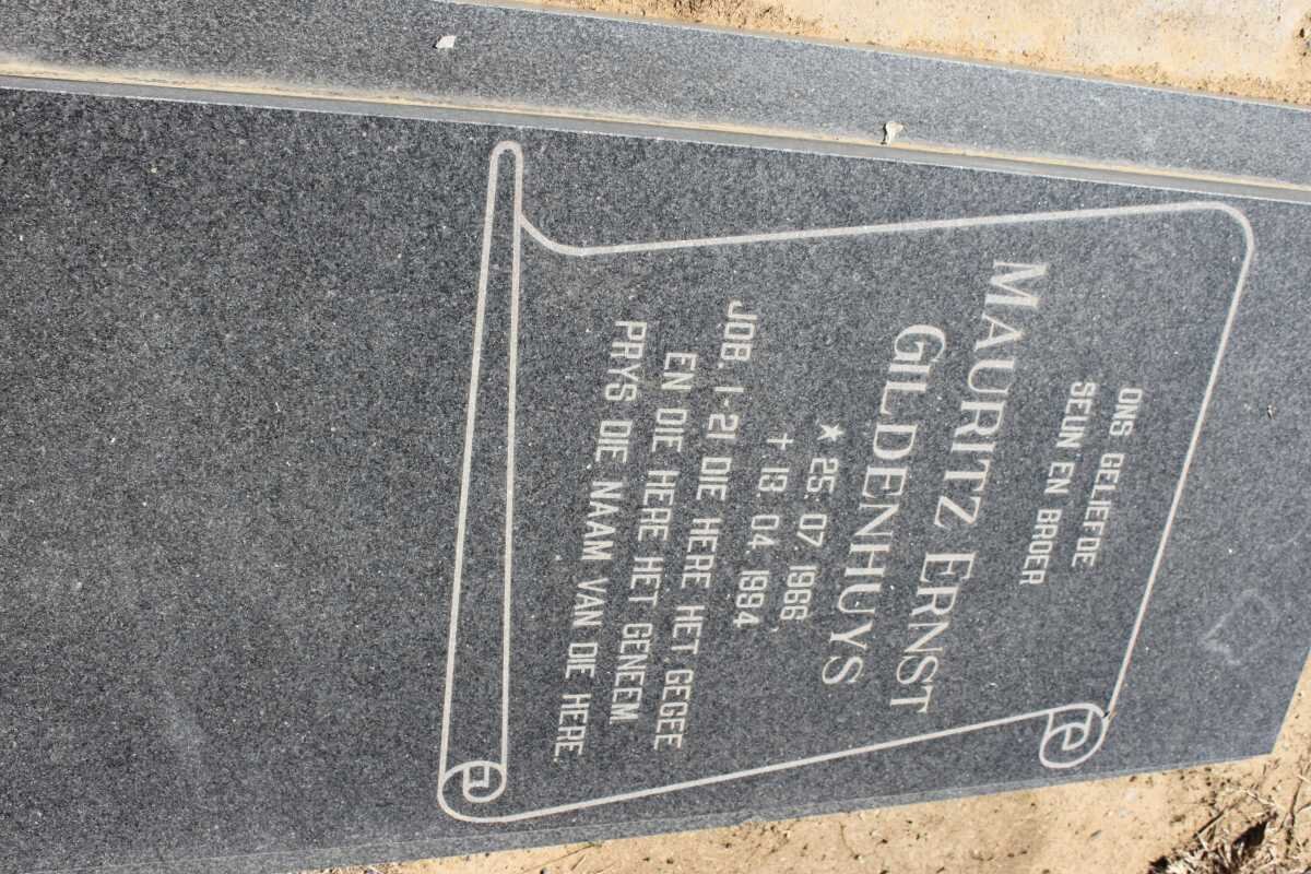 GILDENHUYS Mauritz Ernst 1966-1994