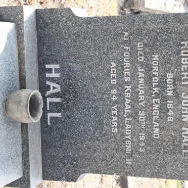 HALL Robert John 1849-1943