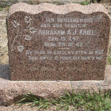 KRIEL Abraham A.J. 1947 -1947
