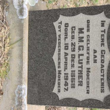 LUTHER M.M.C. 1868-1947