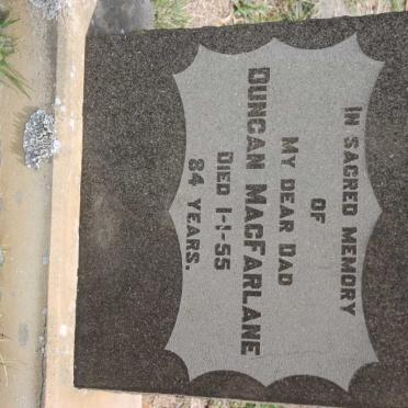 MACFARLANE Duncan -1955