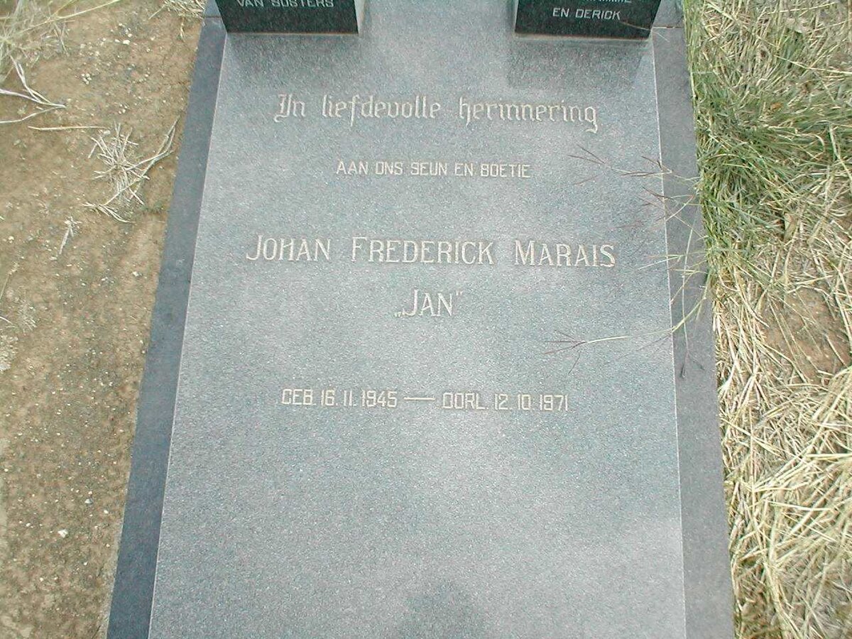 MARAIS Johan Frederick 1945-1971