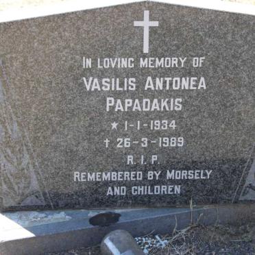 PAPADAKIS Vasilis Antonea 1934-1989
