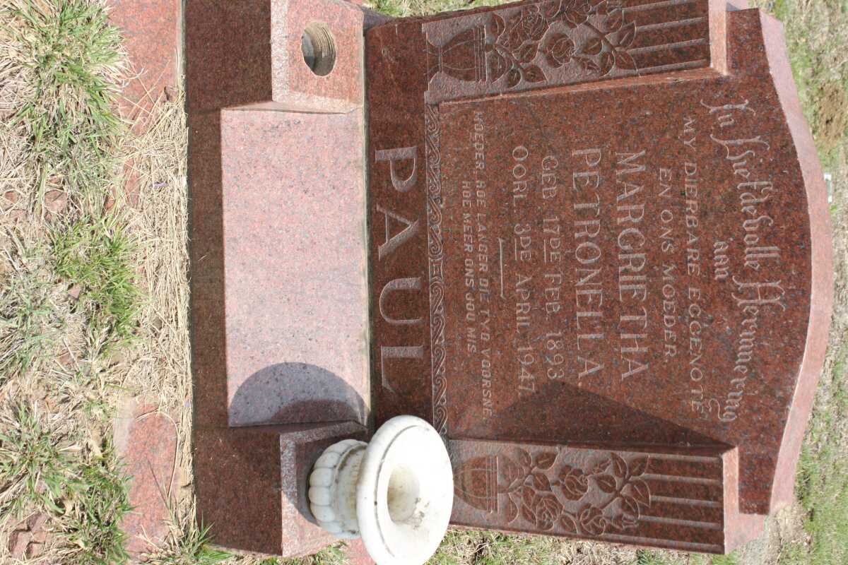 PAUL Margrietha Petronella 1893-1947
