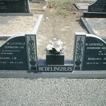 REDELINGHUIS Hermanus Johannes 1915-1999 &amp; Susanna J.M. 1923-1972