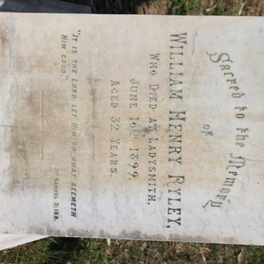 RYLEY William Henry -1899