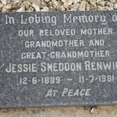 RENWICK John -1948 &amp; Jessie Sneddon 1889-1981