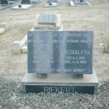 RIEKERT Gideon 1894-1965 &amp; Magdalena 1895-1966