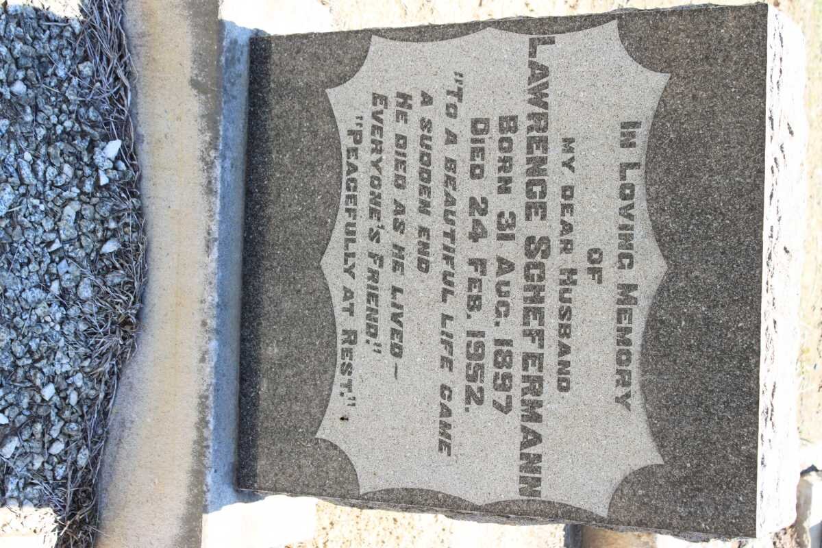 SCHEFERMANN Lawrence 1897-1952