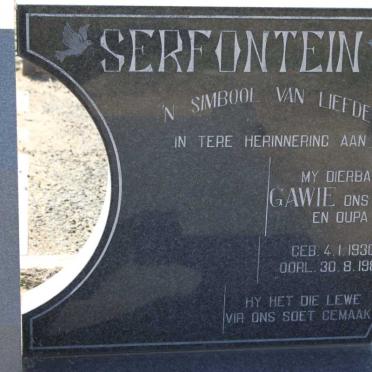 SERFONTEIN Gawie 1930-1986