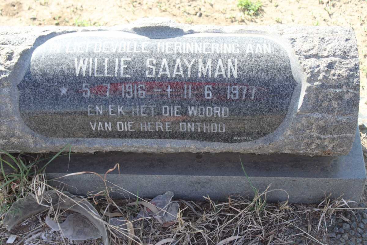 SAAYMAN Willie 1916-1977