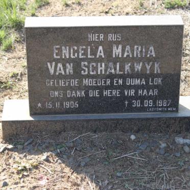 SCHALKWYK Engela Maria, van 1905-1987