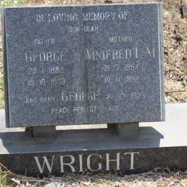 WRIGHT George 1882-1953 &amp; Winifred L.M. 1894-1982 :: WRIGHT George -1923