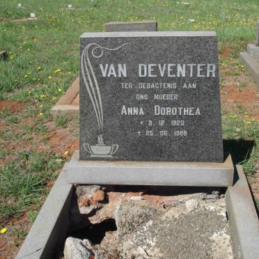 DEVENTER Anna Dorothea, van 1923-1988