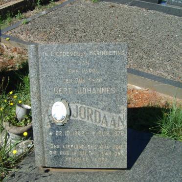 JORDAAN Gert Johannes 1942-1978