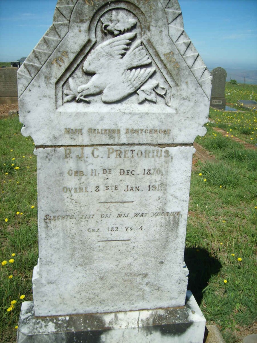 PRETORIUS P.J.C. 1870-1911