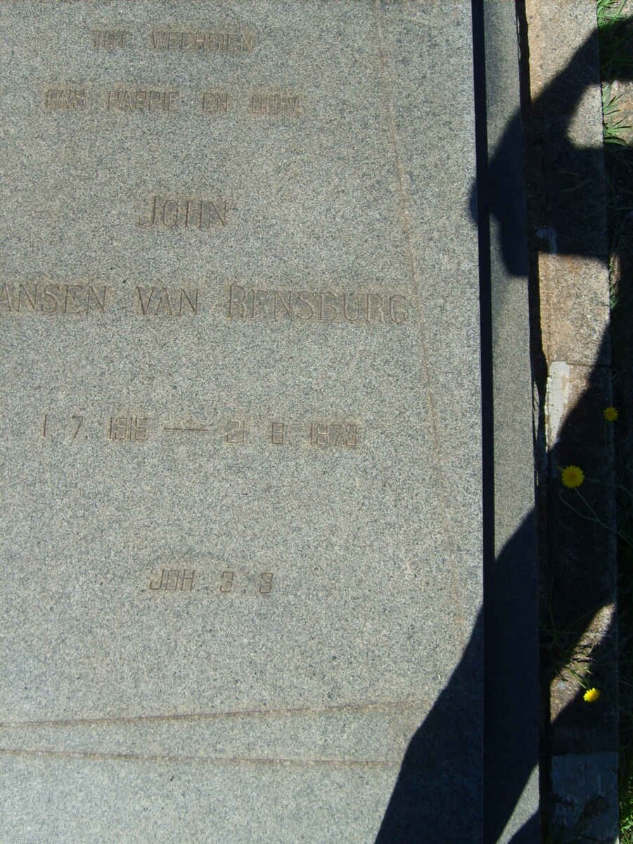 RENSBURG John, Jansen van 1915-1973