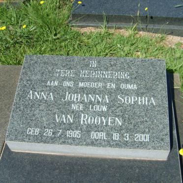 ROOYEN Anna Johanna Sophia, van nee LOUW 1905-2001