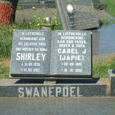 SWANEPOEL Carel J. 1936-2000 &amp; Shirley 1938-1992