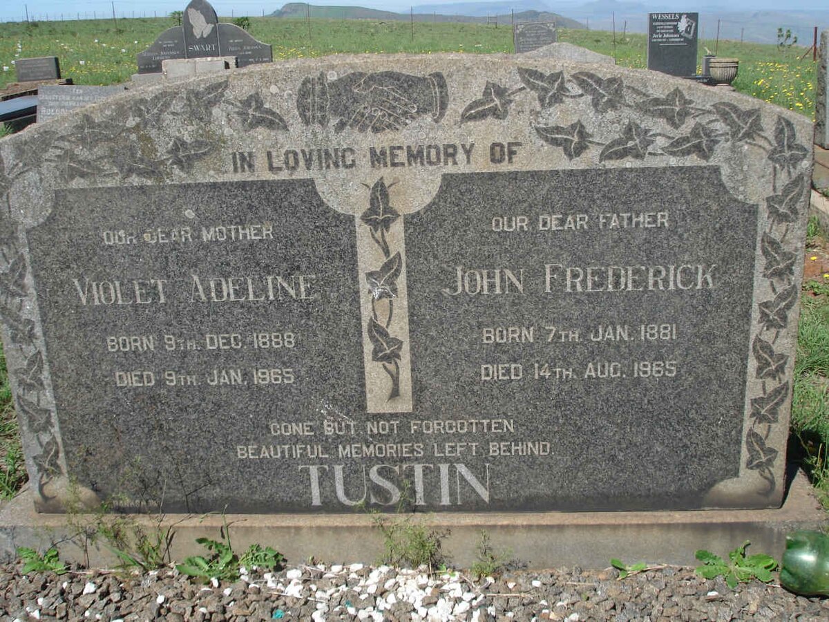 TUSTIN John Frederick 1881-1965 &amp; Violet Adeline1888-1965