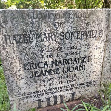 HILL Hazel Mary Somerville 1912-1994 :: HILL Erica Margaret Jeanne 1918-1994
