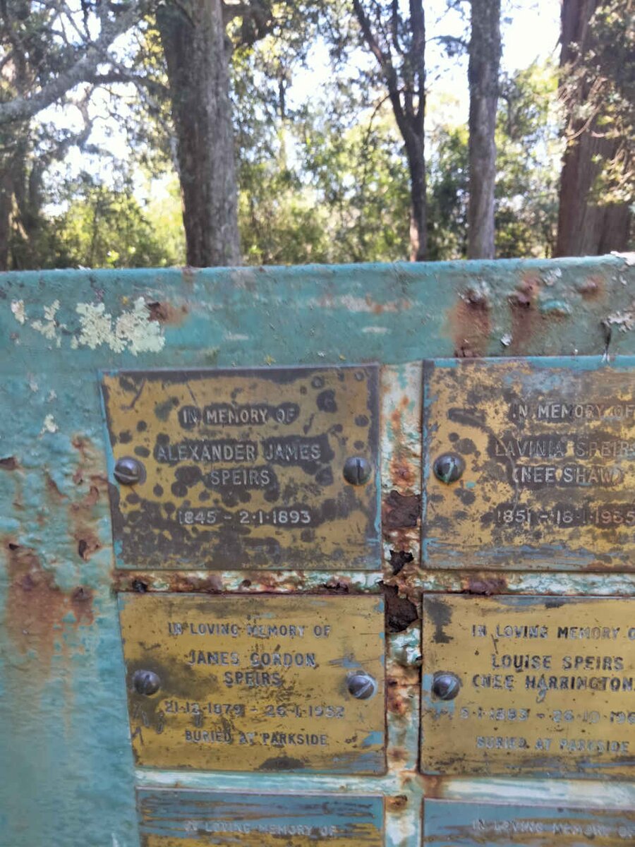 SPEIRS Alexander James 1845-1893 :: SPEIRS Lavinia nee SHAW 1851-1935 :: SPEIRS James Gordon 1879-1952 