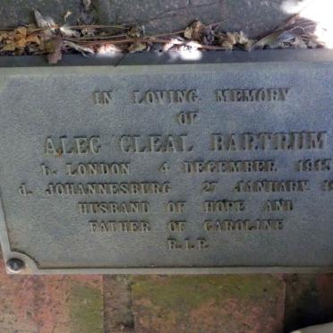 BARTRUM Alec Cleal 1915-1991