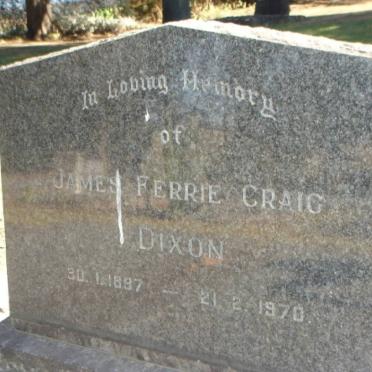 DIXON James Ferrie Craig 1897-1970