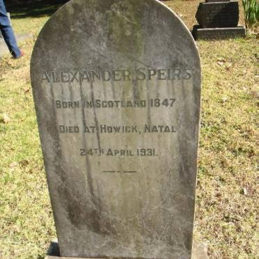 SPEIRS Alexander 1847-1931