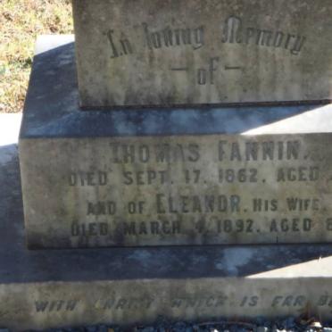 FANNIN Thomas -1862 &amp; Eleanor -1892