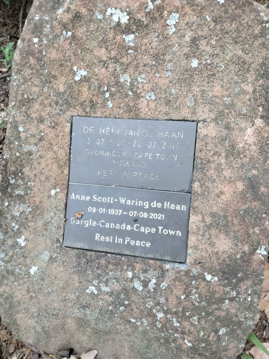 HAAN Hein Jan, de 1931-2016 & Anne SCOTT-WARING 1937-2021