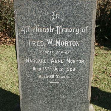 MORTON Fred. W. -1926