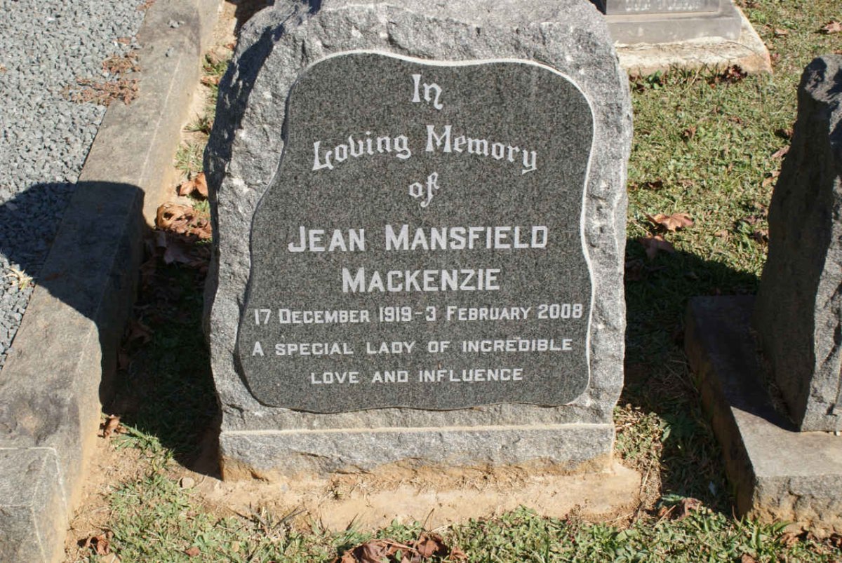 MACKENZIE Jean Mansfield 1919-2008