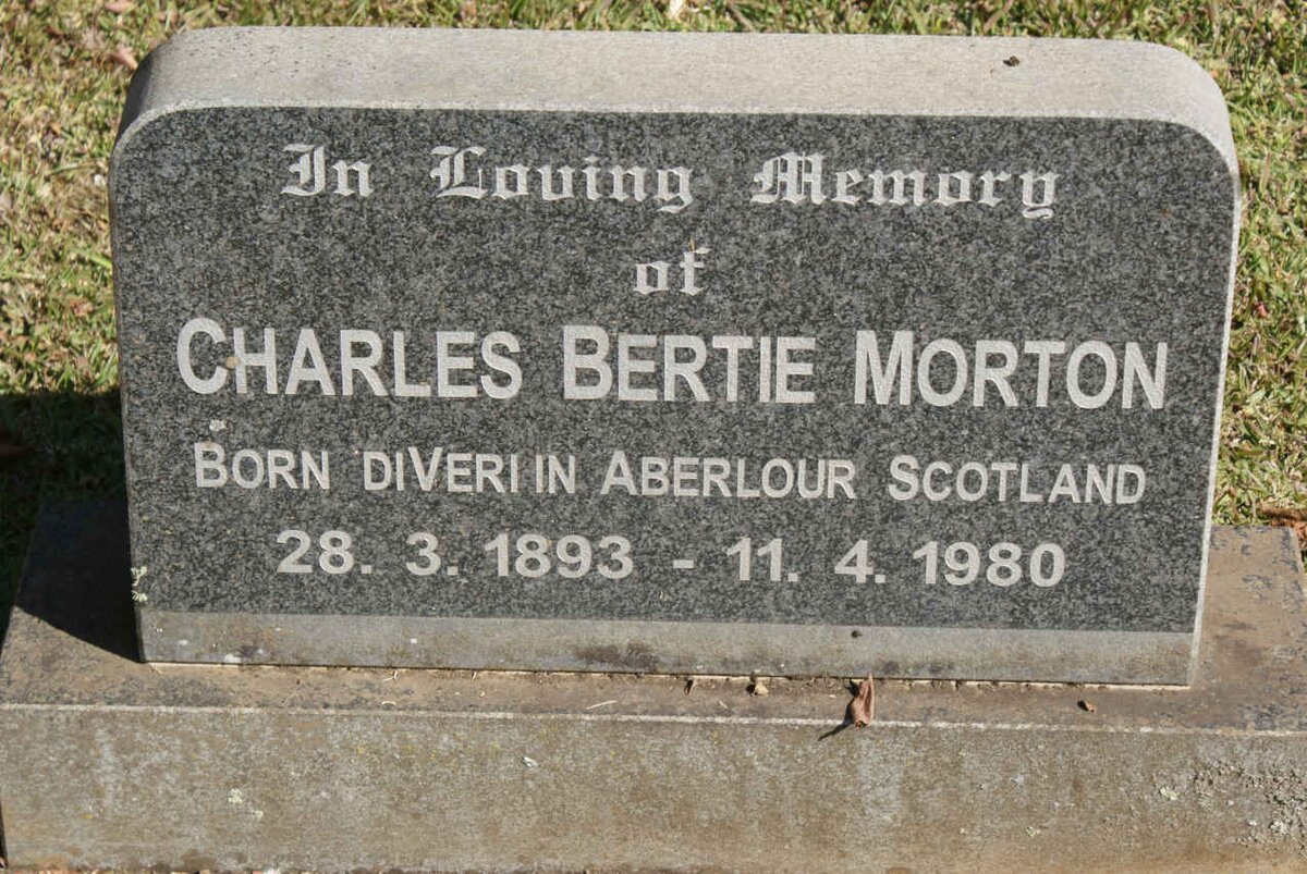MORTON Charles Bertie 1893-1980