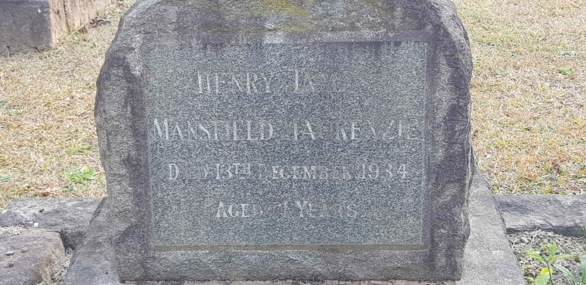 MACKENZIE Henry James Mansfield -1934