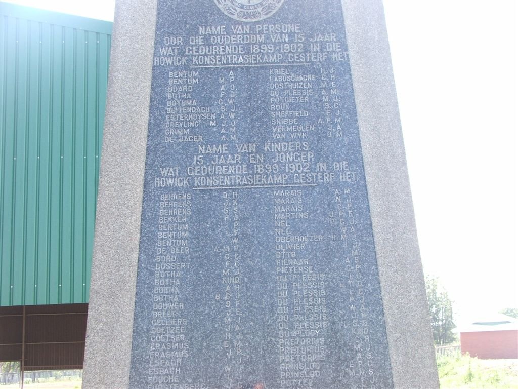 Howick Concentration camp victims_2