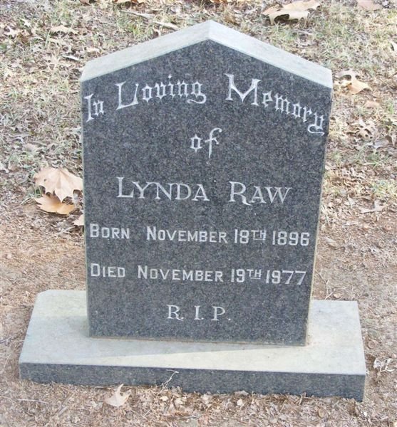 RAW Lynda 1896-1977