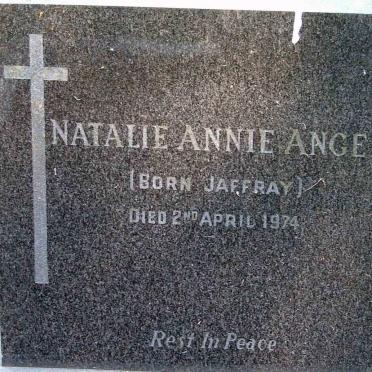 ANGEL Natalie Annie nee JAFFRAY -1974