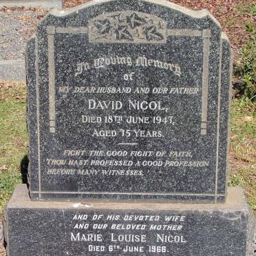 NICOL David -1947 &amp; Marie Louise -1966