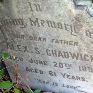 CHADWICK Alex. S. -1899