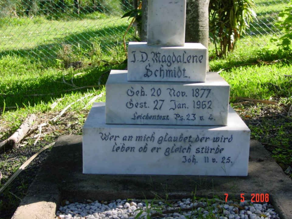 SCHMIDT J.D. Magdalene 1877-1962