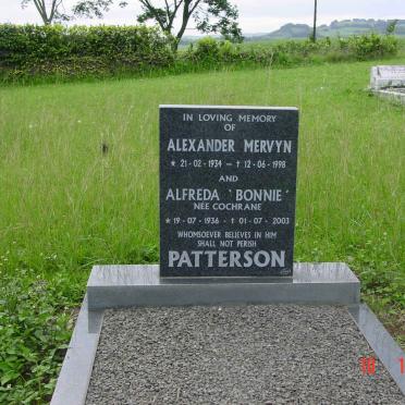 PATTERSON Alexander Mervyn 1934-1998 &amp; Alfreda COCHRANE 1936-2003