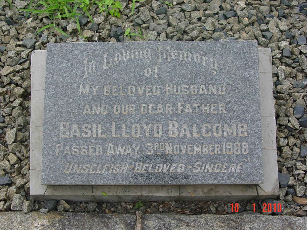 BALCOMB Basil Lloyd -1968