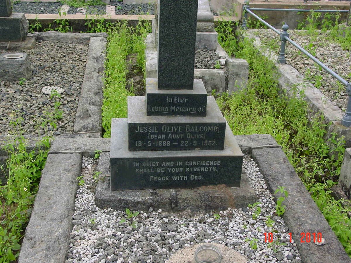 BALCOMB Jessie Olive 1888-1962