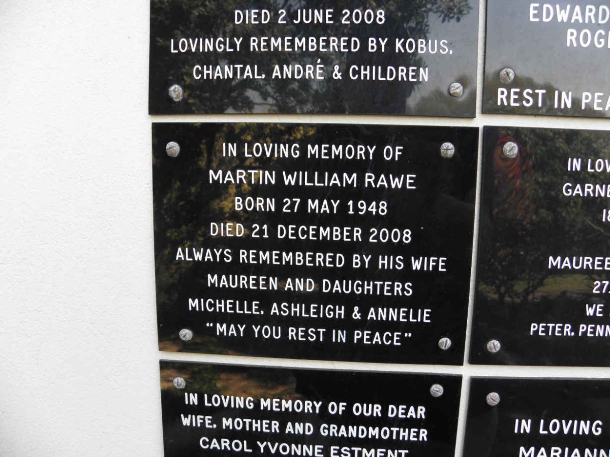 RAWE Martin William 1948-2008