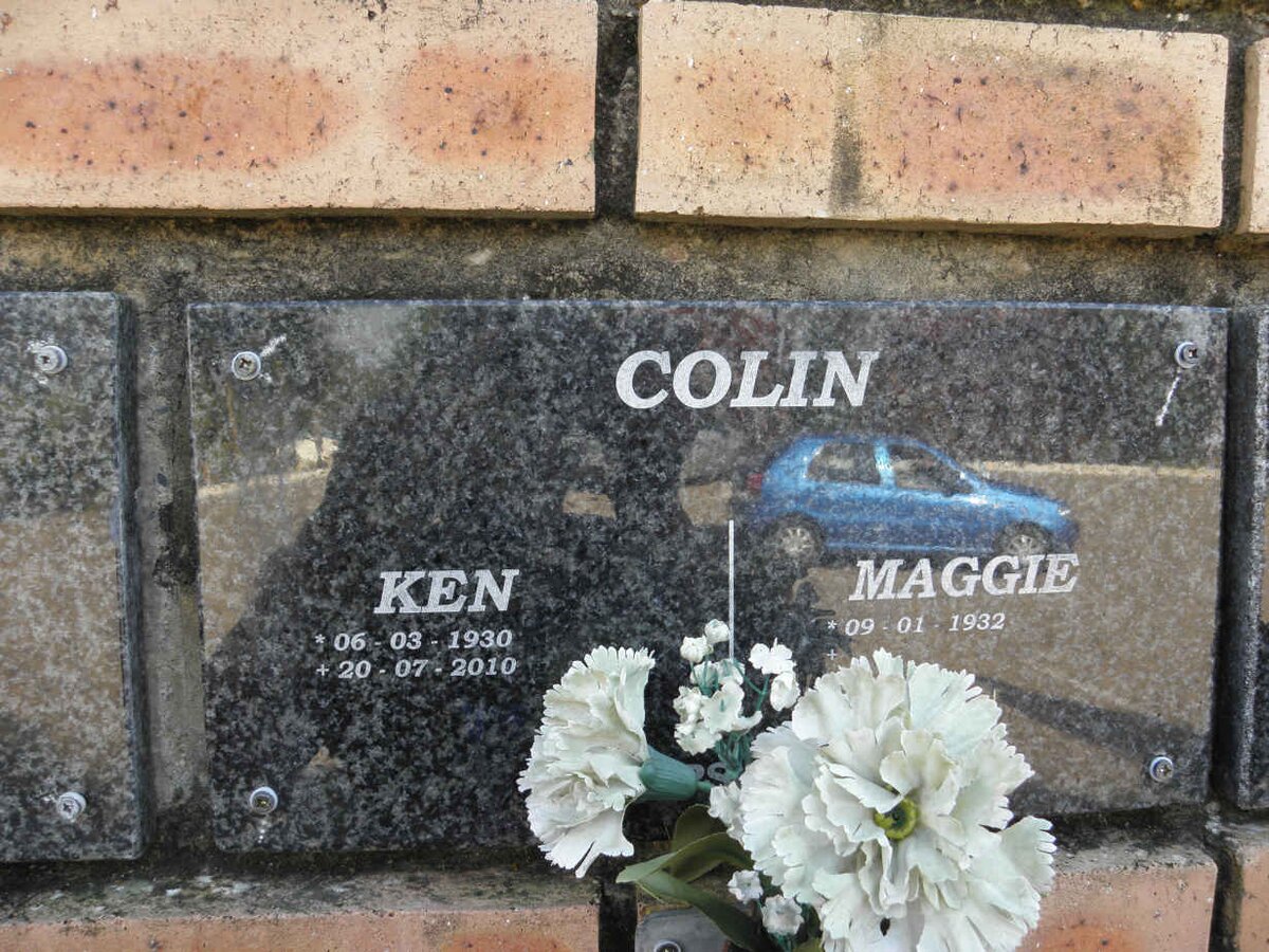 COLIN Ken 1930-2010 &amp; Maggie 1932-