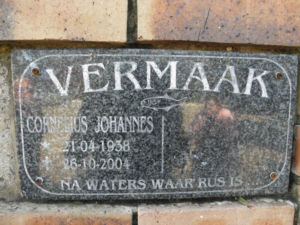 VERMAAK Cornelius Johannes 1938-2004